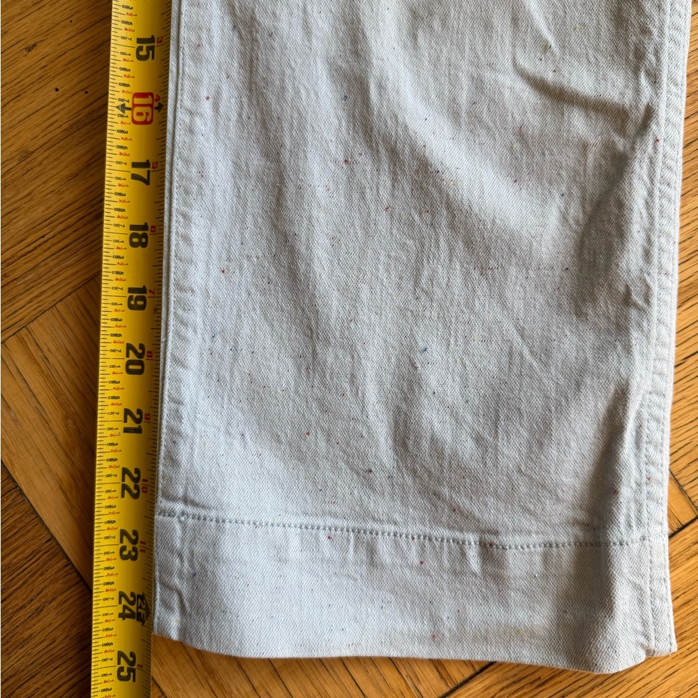 Madewell Emmett Cropped Wide Leg Pants, Light Blue Speckled Canvas, Sz 25, VGUC - Picture 14 of 16